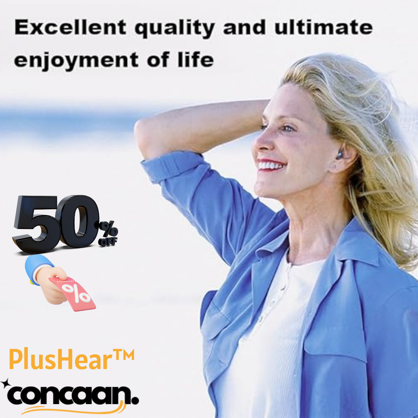 PlusHear™ BTE Rechargeable Digital Hearing Aid